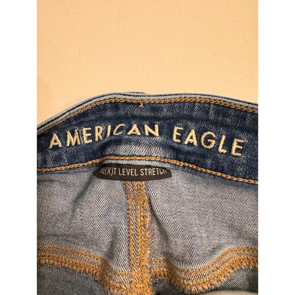 American Eagle Women's Next-Level Stretch High Rise Jegging Distressed Size 6 - Picture 3 of 7